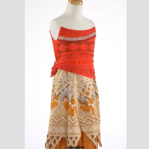 Disney Other - New Girls Moana Costume Size Small Ocean Maui Hawaii Cosplay Disney Dress Up